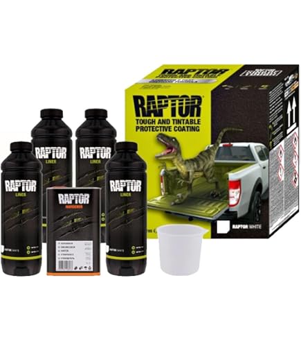 Amazon.co.jp: U-POL RAPTOR LINER 4Lセット + 塗装ガン付（ブラック